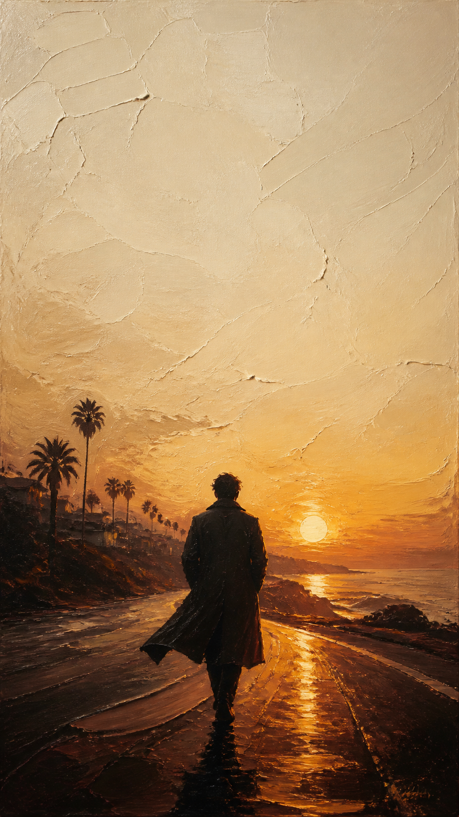 Golden Discipline: Atardecer cálido con textura editorial