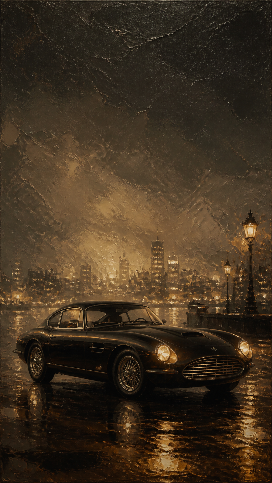 Wallpaper Midnight Drive mostrado en un móvil